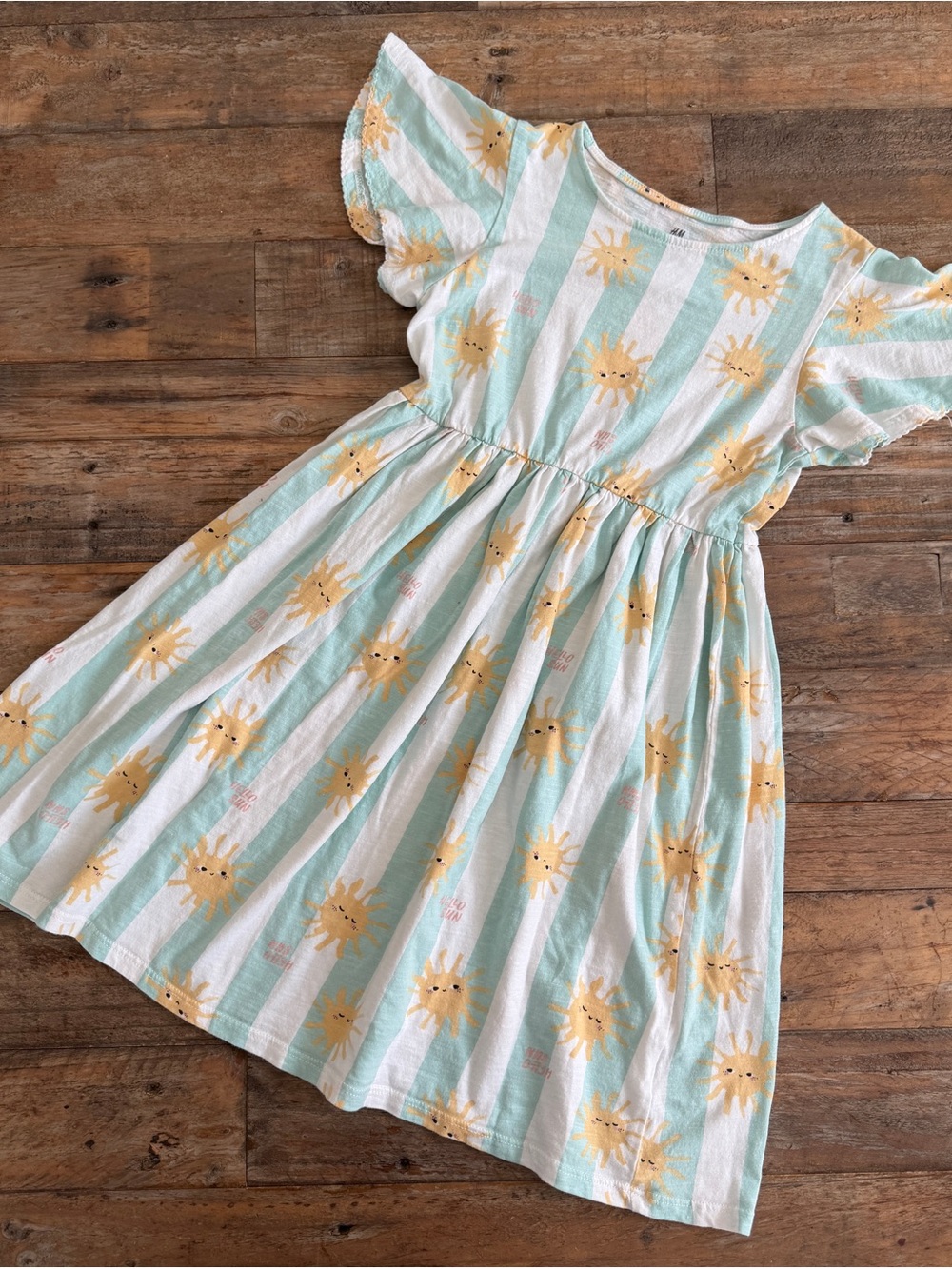 H&M Mint & Yellow Sun Stripe Girls' Dress